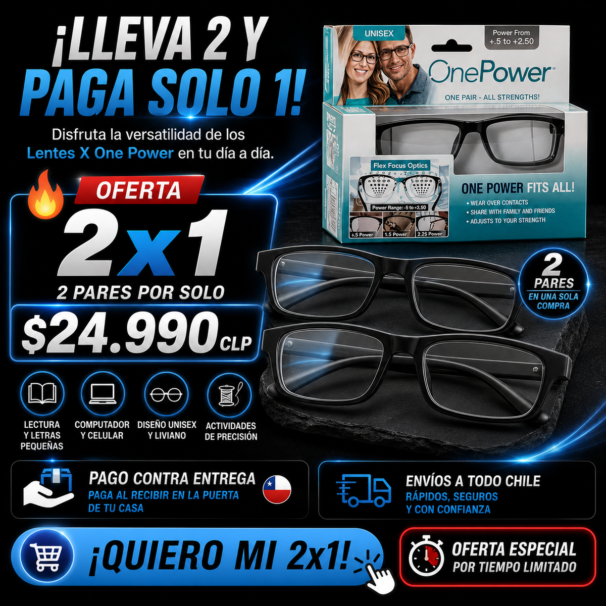 LENTES ONE POWER | CORRIGE AUTOMATICAMENTE TUS PROBLEMAS DE VISION