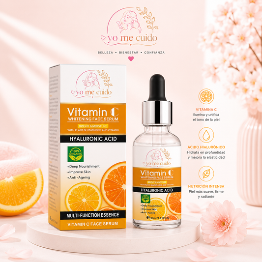 SERUM FACIAL 2 en 1 vitamina C + acido hialuronico